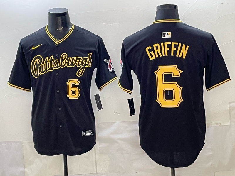 Men Pittsburgh Pirates #6 Griffin black Game 2026 Nike MLB Jersey 0401004->pittsburgh pirates->MLB Jersey